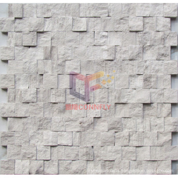 Close Paving No Gap White Stone Wall Used Marble Mosaic (CFS915)